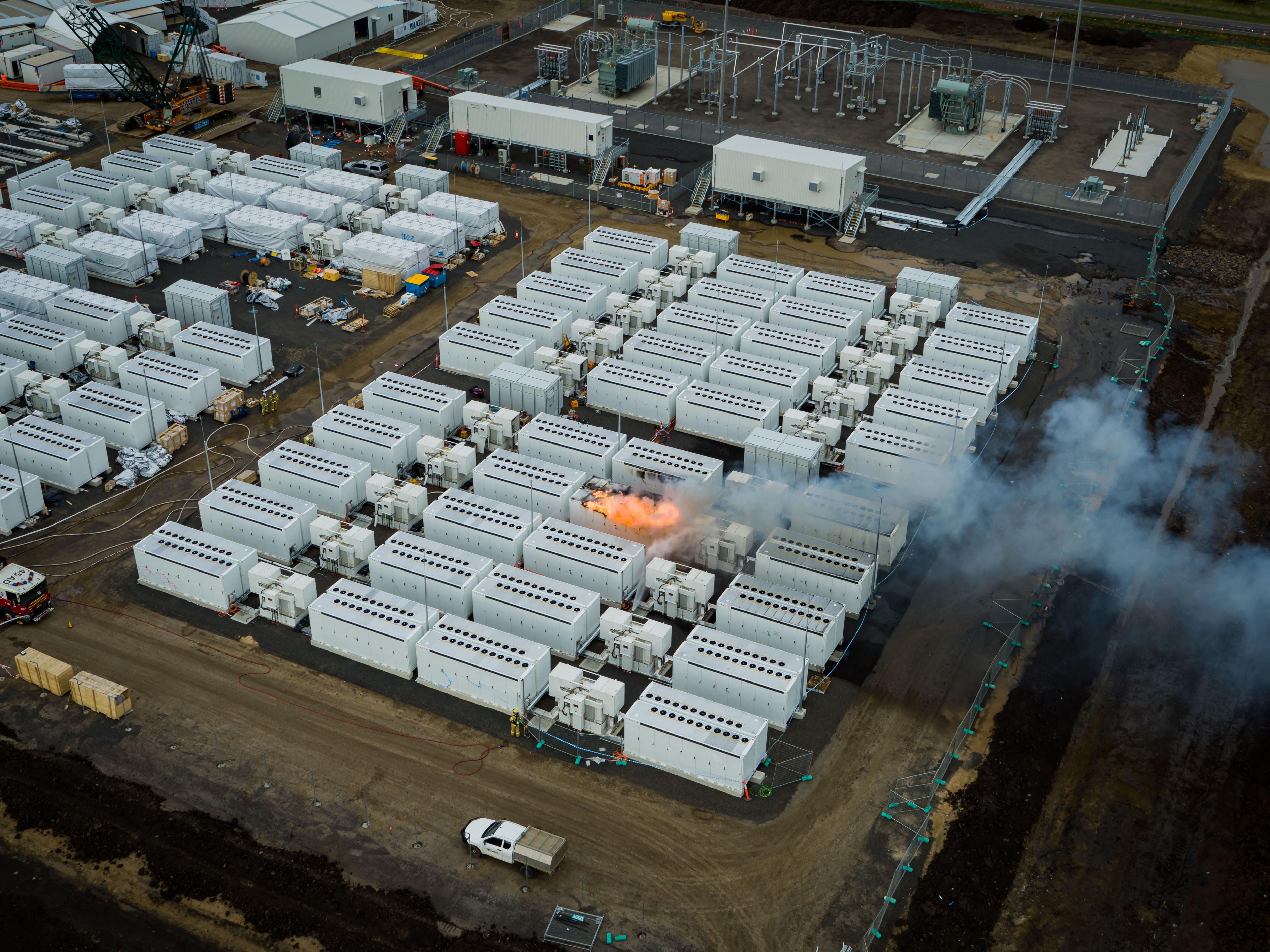 Victoria Big Battery — battery fire